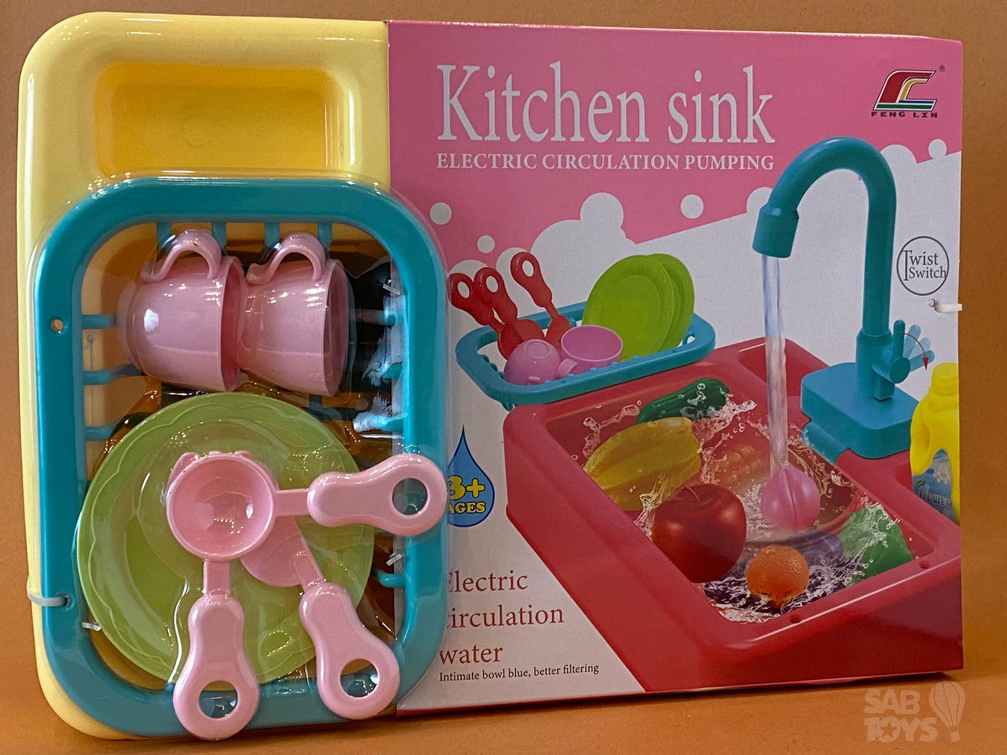 Kitchen Sink Play Set with Electric Pump